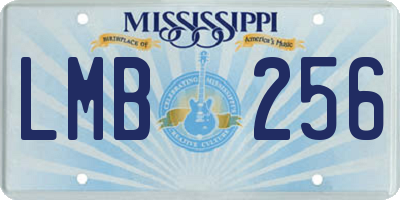 MS license plate LMB256