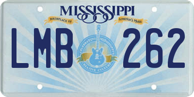 MS license plate LMB262