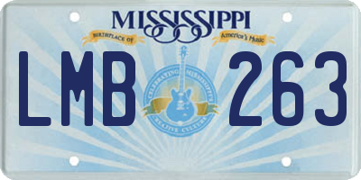 MS license plate LMB263