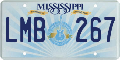 MS license plate LMB267
