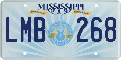 MS license plate LMB268