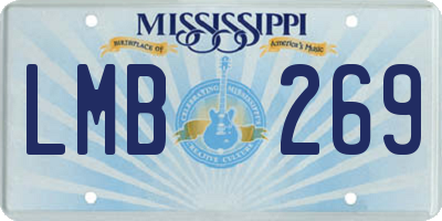 MS license plate LMB269