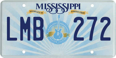 MS license plate LMB272