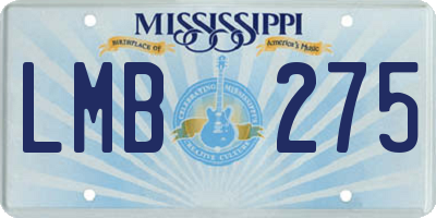 MS license plate LMB275