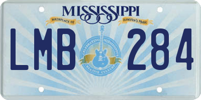 MS license plate LMB284