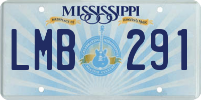 MS license plate LMB291