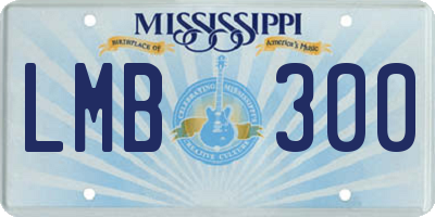 MS license plate LMB300