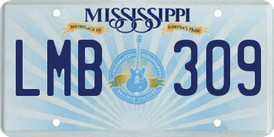 MS license plate LMB309