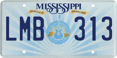 MS license plate LMB313