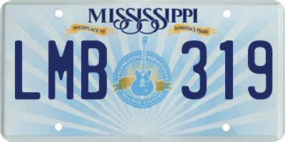 MS license plate LMB319