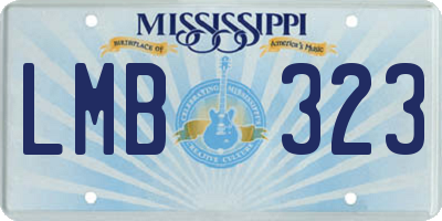 MS license plate LMB323