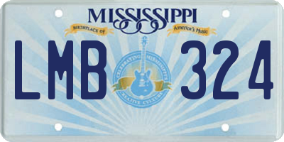 MS license plate LMB324