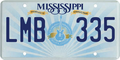 MS license plate LMB335
