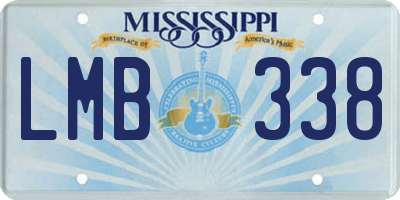 MS license plate LMB338