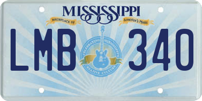 MS license plate LMB340