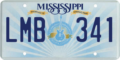MS license plate LMB341