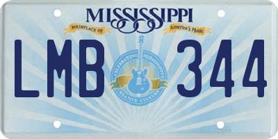 MS license plate LMB344