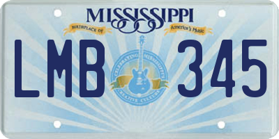 MS license plate LMB345