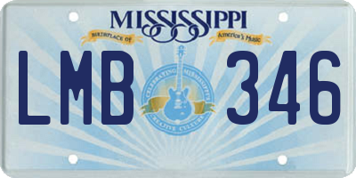 MS license plate LMB346