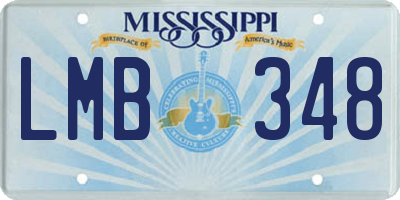 MS license plate LMB348