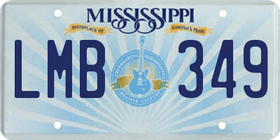 MS license plate LMB349