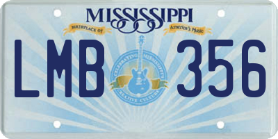 MS license plate LMB356