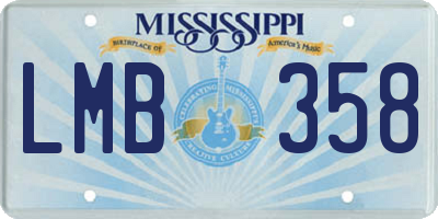 MS license plate LMB358