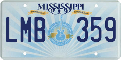 MS license plate LMB359