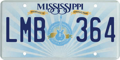 MS license plate LMB364