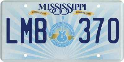 MS license plate LMB370