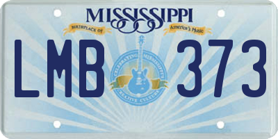MS license plate LMB373