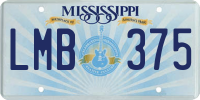MS license plate LMB375