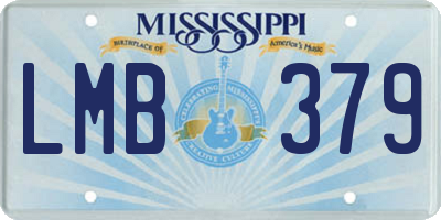 MS license plate LMB379