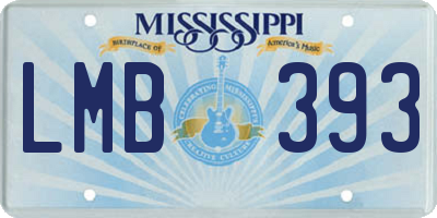 MS license plate LMB393