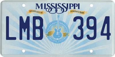 MS license plate LMB394
