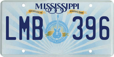 MS license plate LMB396