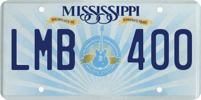 MS license plate LMB400