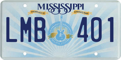 MS license plate LMB401