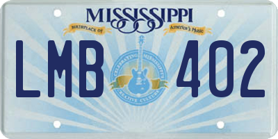 MS license plate LMB402
