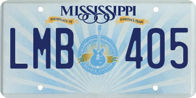 MS license plate LMB405