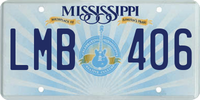 MS license plate LMB406