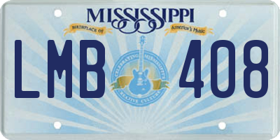 MS license plate LMB408