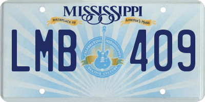 MS license plate LMB409