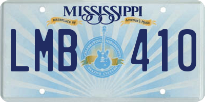 MS license plate LMB410