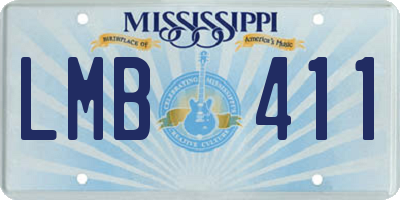 MS license plate LMB411