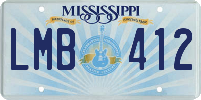 MS license plate LMB412