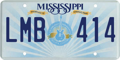 MS license plate LMB414