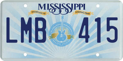 MS license plate LMB415