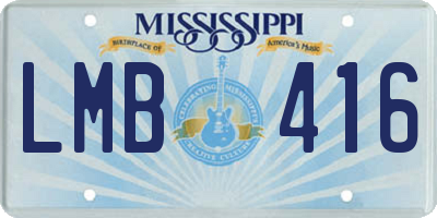 MS license plate LMB416