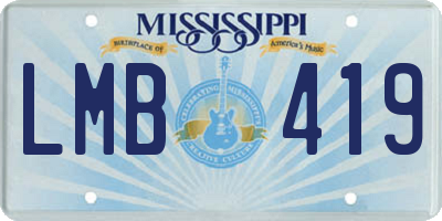 MS license plate LMB419